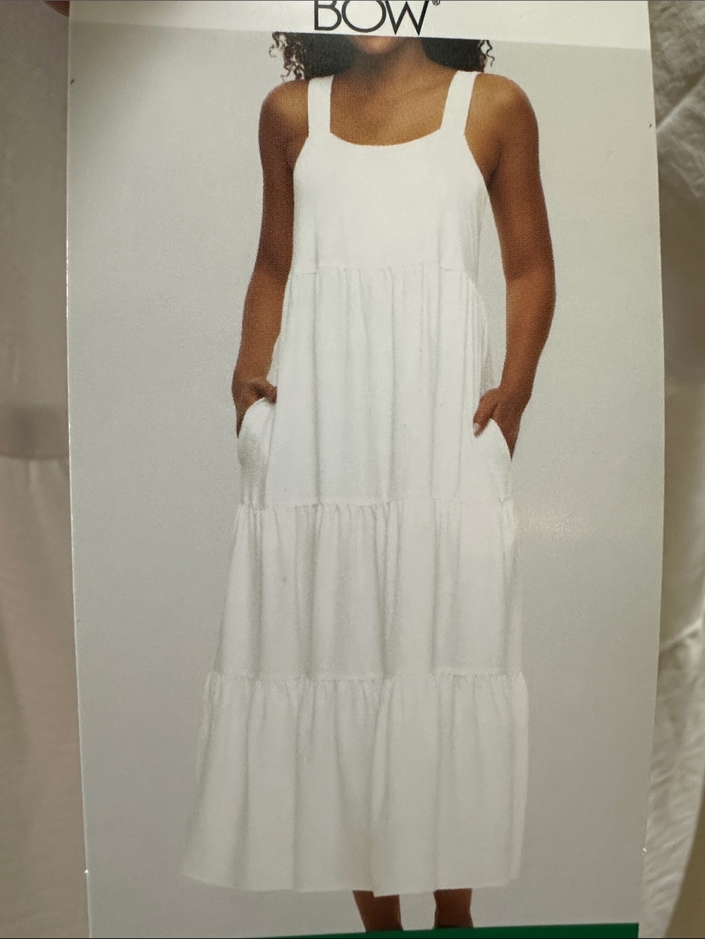 Nwt. Black bow tie white summer dress
